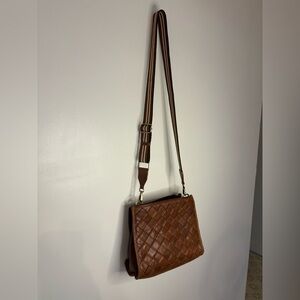 Woven Leather Crossbody